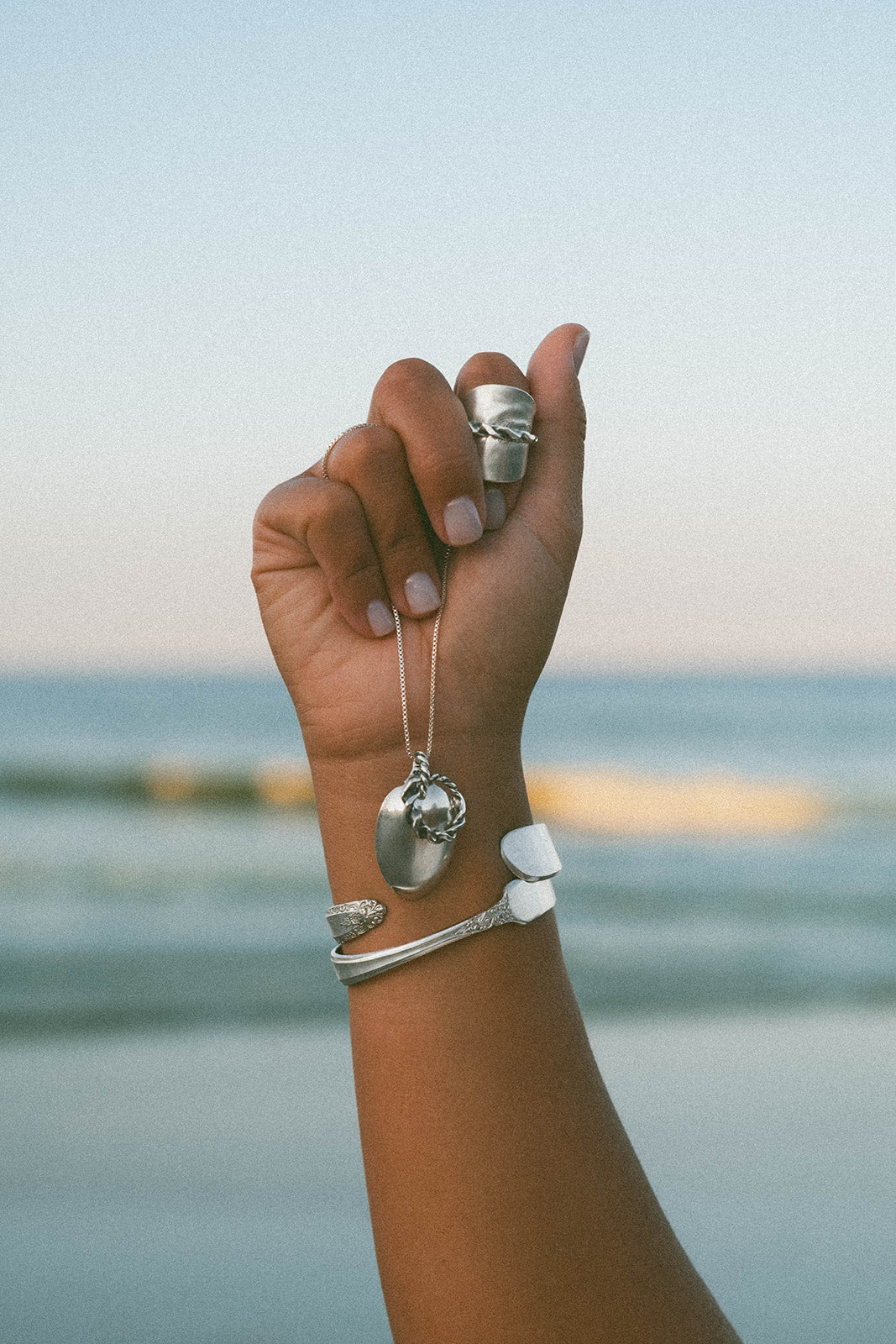 sterling spiral pendant necklace