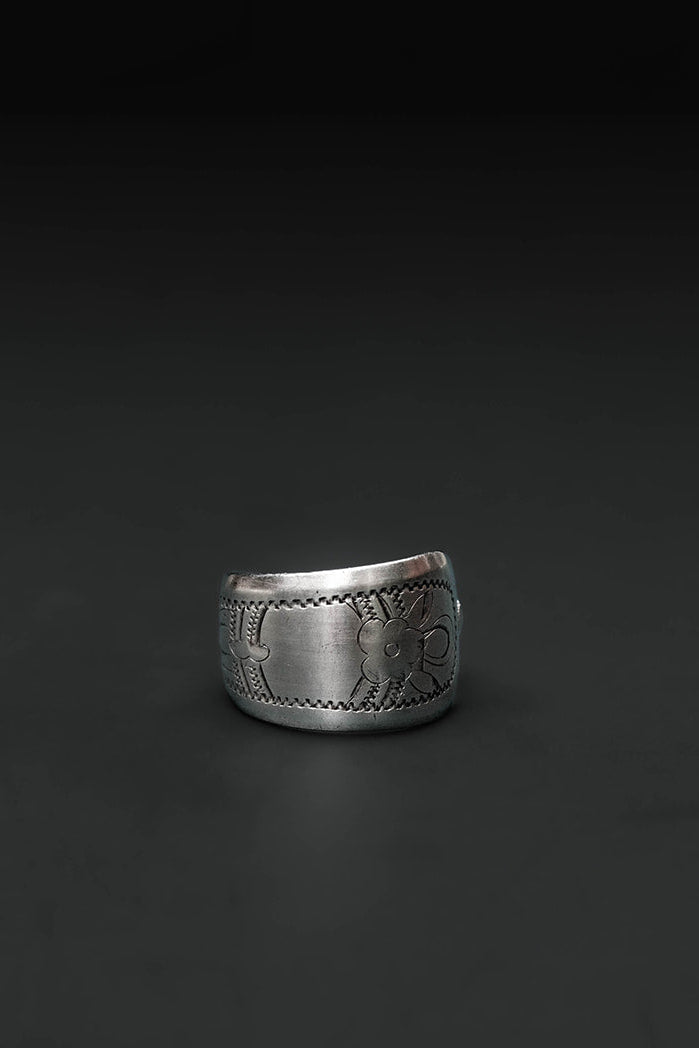 sterling hibiscus ring