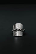 sterling saddleback spiral ring
