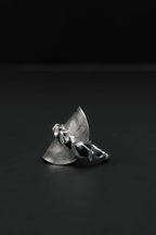 sterling saddleback spiral ring