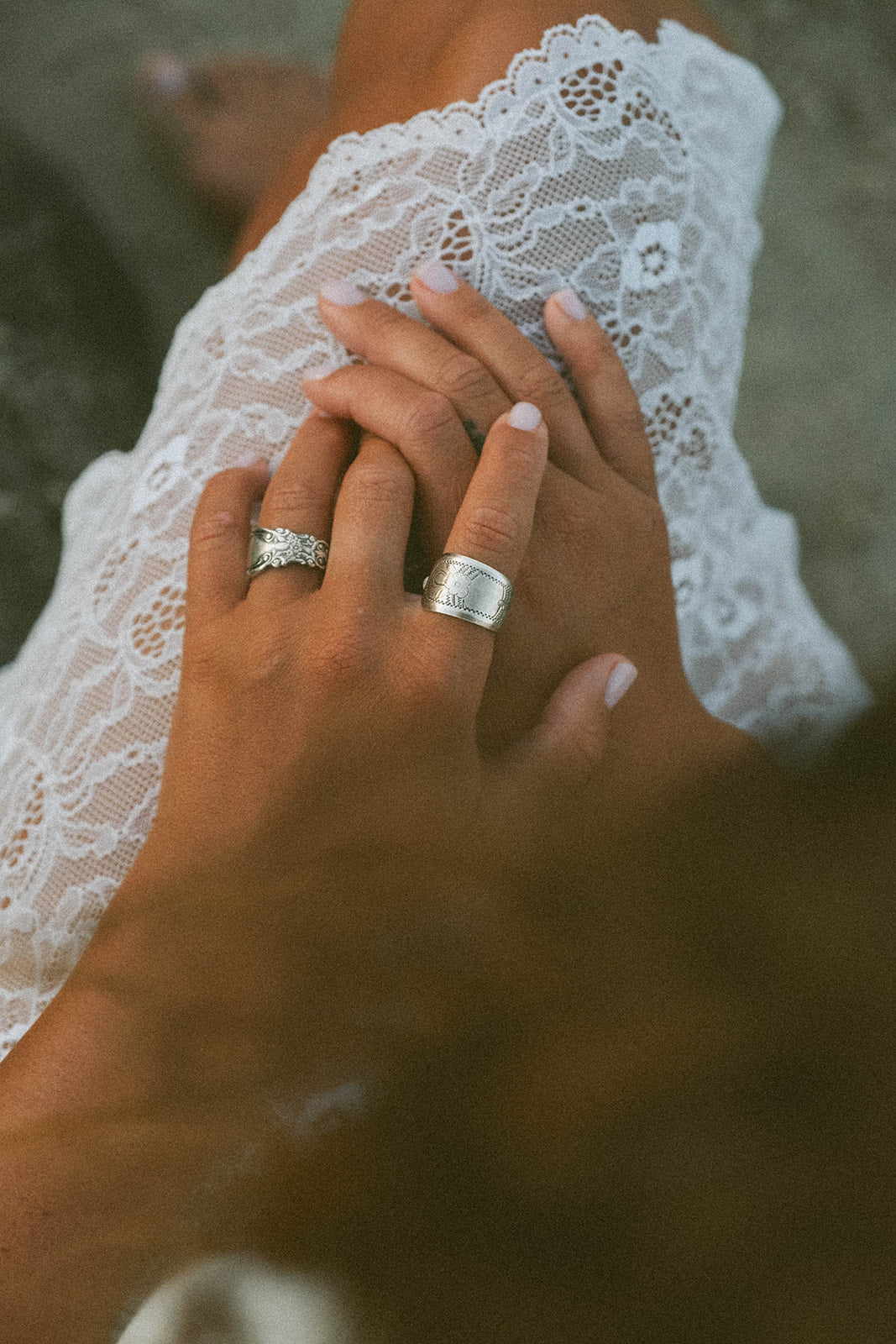 sterling hibiscus ring