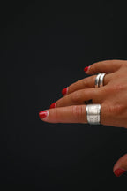 sterling hibiscus ring