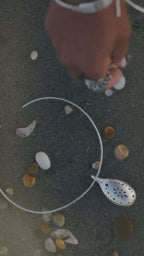 sand dollar sterling neck cuff